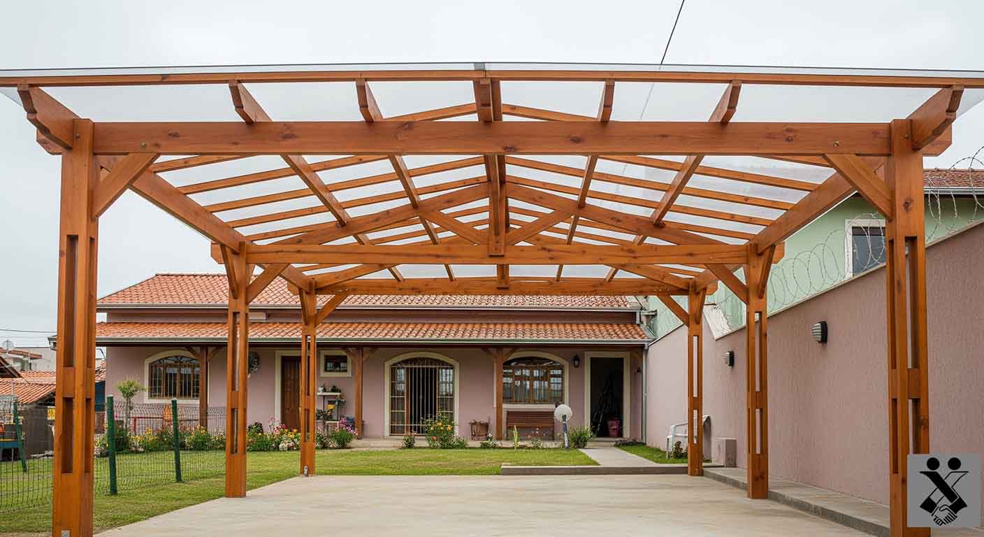 Pergolado de madeira construído pela LLSA2irmãos - Exemplo 2
